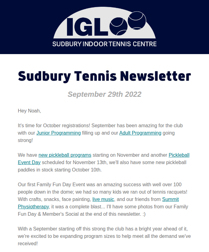 Tennis & Pickleball Programming & Clinics Open masthead